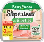Jambon Le Supérieur Cuit à l'Étouffée Conservation Sans Nitrite - FLEURY MICHON - Intermarché Express Jambon Le Supérieur Cuit à l'Étouffée Conservation Sans Nitrite - FLEURY MICHON à 3,98 € dans le catalogue Intermarché Express
