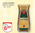 Löskaffee Gold oder Crema im Angebot bei GLOBUS in Pulheim Löskaffee Gold oder Crema Angebote von Jacobs bei GLOBUS Pulheim für 6,99 €