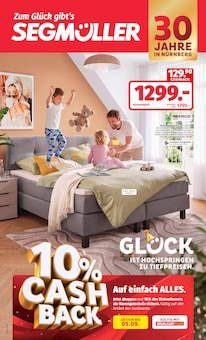 Aktueller Segmüller Prospekt (Röthenbach (Pegnitz), 8 Seiten zum blättern Segmüller Prospekt Zum Glück gibt’s Segmüller - Glück ist Hochspringen zu Tiefpreisen mit 8 Seiten