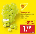 Aktuelle Weintrauben Angebote bei Netto Marken-Discount in Düsseldorf Aktuelles Trauben hell Angebot bei Netto Marken-Discount in Düsseldorf ab 1,79 €