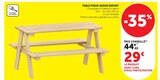 Table pique-nique enfant - Hyper U à Périgueux Table pique-nique enfant en promo chez Hyper U Périgueux à 29,00 €