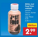 Just Food Trinkmahlzeit von Müller im aktuellen Netto Marken-Discount Prospekt für 2,99 €