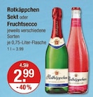 Sekt oder Fruchtsecco von Rotkäppchen im aktuellen V-Markt Prospekt für 2,99 €