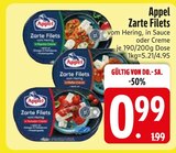 Zarte Filets vom Hering von Appel im aktuellen EDEKA Prospekt für 0,99 €