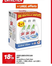 Promo Lessive liquide Sensitive SKIP* chez Géant Casino