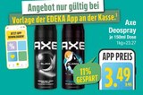 Deospray von Axe im aktuellen EDEKA Prospekt für 3,49 €