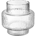 Vase aus Glas geriffelt, transparent (14,5x14,5x19,5 cm) von dm home im aktuellen dm-drogerie markt Prospekt für 14,95 €