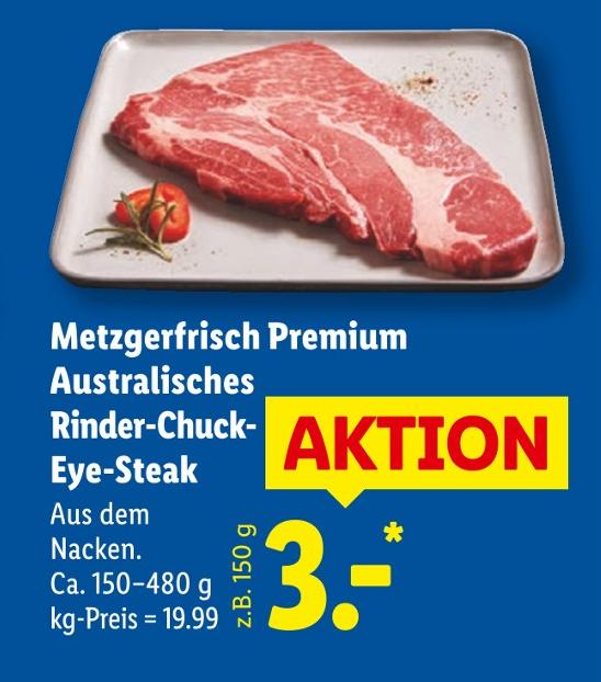 Metzgerfrisch Premium Australisches Rinder-Chuck-Eye-Steak