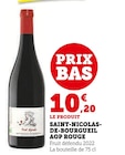 Saint-nicolas-de-bourgueil AOP rouge - Super U à Quimper Saint-nicolas-de-bourgueil AOP rouge en promo chez Super U Quimper à 10,20 €