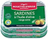 Sardines à l'huile d'olive vierge extra x2 - MOUETTES D'ARVOR - Intermarché Hyper à Rennes Sardines à l'huile d'olive vierge extra x2 - MOUETTES D'ARVOR en promo chez Intermarché Hyper Rennes à 4,21 €