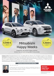 Mitsubishi Tankstellen Prospekt der aktuellen Woche mit 1 Seite, gültig von 16.03.2026 bis 12.04.2026, in Hohenstein-Ernstthal und Umgebung Aktueller Mitsubishi Tankstellen Prospekt in Hohenstein-Ernstthal und Umgebung, "Mitsubishi Happy Weeks" mit 1 Seite, 16.03.2026 - 12.04.2026