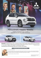 Aktueller Mitsubishi Werkstatt & Auto Prospekt in Außernzell und Umgebung, "Mitsubishi Happy Weeks" mit 1 Seite, 15.09.2025 - 13.10.2025