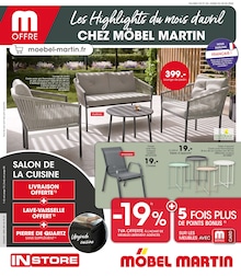 Prospectus Möbel Martin, "Les Highlights du mois d'avril CHEZ MÖBEL MARTIN" à Bitche et alentours, 20 pages, 01/04/2026 - 30/04/2026 Catalogue Möbel Martin "Les Highlights du mois d'avril CHEZ MÖBEL MARTIN" à Bitche et alentours, 20 pages, 01/04/2026 - 30/04/2026