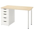 Schreibtisch glänzende Kiefernachbildung/weiß von MITTCIRKEL / ALEX im aktuellen IKEA Prospekt für 117,98 €