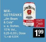 Jim Beam & Cola im Angebot bei E center in Erkrath Jim Beam & Cola Angebote von Jim Beam bei E center Erkrath für 1,99 €
