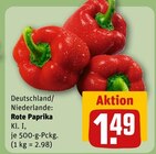 Aktuelle Gemüse Angebote bei REWE in Wuppertal Aktuelles Rote Paprika Angebot bei REWE in Wuppertal ab 1,49 €