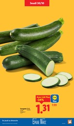 Prix et réduction Courgette dans le prospectus Lidl en cours Offre Courgette dans le catalogue Lidl du moment à la page 5