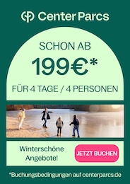 Center Parcs Prospekt für Pforzheim: "Winterschöne Angebote!", 1 Seite, 17.10.2024 - 28.10.2024