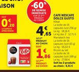 Cafe nescafe - DOLCE GUSTO - Super U à Antibes Cafe nescafe - DOLCE GUSTO en promo chez Super U Antibes à 1,86 €