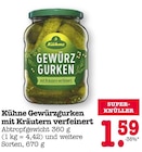 Gewürzgurken mit Kräutern verfeinert Angebote von Kühne bei E center Offenbach für 1,59 €