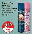 FROTTEE Trockenshampoo im Angebot bei V-Markt in Memmingen FROTTEE Trockenshampoo Angebote von Swiss-o-Par bei V-Markt Memmingen für 2,49 €
