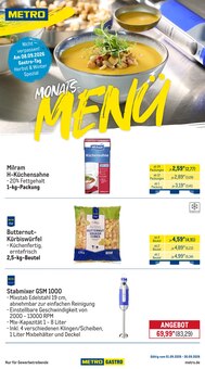 Sahne im aktuellen METRO Prospekt (Heidelberg) Sahne im METRO Prospekt "MonatsmenĂĽ September" mit 43 Seiten (Heidelberg)