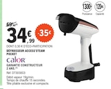 Défroisseur Access'Steam Pocket - Calor en promo chez E.Leclerc Bastia à 34,99 €