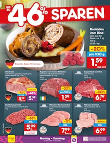 Fleisch im Netto Marken-Discount Prospekt "Aktuelle Angebote" mit 65 Seiten (Karlsruhe)