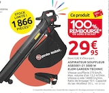 Aspirateur Souffleur ASB3001-21 3000 W - ELEM GARDEN TECHNIC en promo chez Mr.Bricolage Aspirateur Souffleur ASB3001-21 3000 W - ELEM GARDEN TECHNIC dans le catalogue Mr.Bricolage