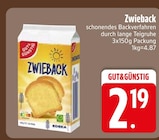 Zwieback im EDEKA Prospekt Zwieback von GUT&GÜNSTIG im aktuellen EDEKA Prospekt für 2,19 €
