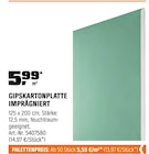 Gipskartonplatte imprägniert im Angebot bei OBI in Velbert Gipskartonplatte imprägniert Angebote bei OBI Velbert für 5,59 €