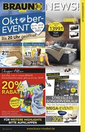 Fleisch im BRAUN Möbel-Center Prospekt in Lörrach Aktueller BRAUN Möbel-Center Prospekt mit Fleisch, "BRAUN NEWS", Seite 1