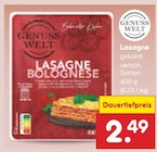 Lasagne von GENUSS WELT für 2,49 € bei Netto Marken-Discount im Angebot Lasagne von GENUSS WELT im aktuellen Netto Marken-Discount Prospekt