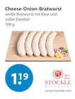 Bratwurst im V-Markt Prospekt Cheese-Onion-Bratwurst von Stöckle Metzgerei im aktuellen V-Markt Prospekt für 1,19 €