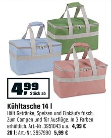 Kühltasche 14 l bei OBI in Bochum Kühltasche 14 l im Angebot bei OBI Bochum für 4,99 €
