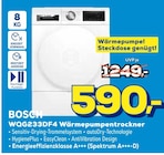 WQG233DF4 Wärmepumpentrockner bei EURONICS im Büren Prospekt für 590,00 €