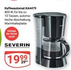 Kaffeeautomat KA4479 im Angebot bei GLOBUS in Bad Homburg Kaffeeautomat KA4479 Angebote von SEVERIN bei GLOBUS Bad Homburg für 19,99 €
