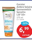 Sonnenmilch Sensitiv LSF 50+ von Garnier Ambre Solaire für 6,99 € bei budni im Angebot Sonnenmilch Sensitiv LSF 50+ von Garnier Ambre Solaire im aktuellen budni Prospekt