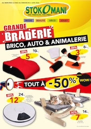 Prospectus Stokomani à Sévérac, "GRANDE BRADERIE BRICO, AUTO & ANIMALERIE", 3 pages, 22/05/2024 - 02/06/2024