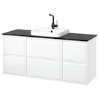 Waschbeckenschr./Waschb./Mischbat. Hochglanz weiß/schwarz marmoriert von ÄNGSJÖN / BACKSJÖN für 739,00 € bei IKEA im Angebot Waschbeckenschr./Waschb./Mischbat. Hochglanz weiß/schwarz marmoriert von ÄNGSJÖN / BACKSJÖN im aktuellen IKEA Prospekt