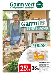Prospectus Gamm vert, "Gamm FIER DE MES CONSERVES" à Martizay et alentours, 6 pages, 08/01/2025 - 19/01/2025 Catalogue Gamm vert "Gamm FIER DE MES CONSERVES" à Martizay et alentours, 6 pages, 08/01/2025 - 19/01/2025