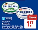 Frischkäse im ALDI SÜD Prospekt Frischkäse von PHILADELPHIA im aktuellen ALDI SÜD Prospekt für 1,11 €