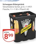 Bittergetränk im Angebot bei GLOBUS in Gießen Bittergetränk Angebote von Schweppes bei GLOBUS Gießen für 8,99 €