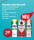 Getränke Hoffmann Detmold - Absolut oder Bacardi Angebot im Prospekt Absolut oder Bacardi bei Getränke Hoffmann im Detmold Prospekt für 2,99 €