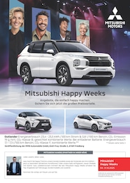 Mitsubishi Prospekt für Königshorst mit 1} Seite Mitsubishi Prospekt für Königshorst: "Mitsubishi Happy Weeks", 1 Seite, 15.09.2025 - 13.10.2025