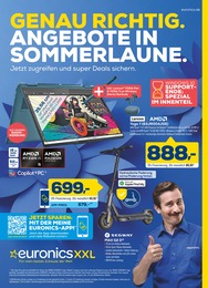 EURONICS Prospekt "GENAU RICHTIG. ANGEBOTE IN SOMMERLAUNE.", 14 Seiten, 27.08.2025 - 27.08.2025 Aktueller EURONICS Prospekt, "GENAU RICHTIG. ANGEBOTE IN SOMMERLAUNE.", mit Angeboten der Woche, gültig von 27.08.2025 bis 27.08.2025