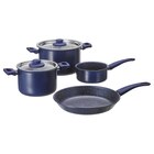 Kochgeschirr 6-tlg. blau von HEMLAGAD für 59,99 € bei IKEA im Angebot Kochgeschirr 6-tlg. blau von HEMLAGAD im aktuellen IKEA Prospekt