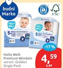 Premium Windeln von Hallo Welt für 4,59 € bei budni im Angebot Premium Windeln von Hallo Welt im aktuellen budni Prospekt