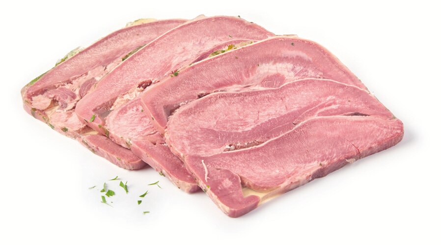 Langue cuite en pain