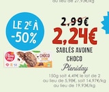 Sablés Avoine Choco - Pleniday à 2,24 € dans le catalogue Naturalia